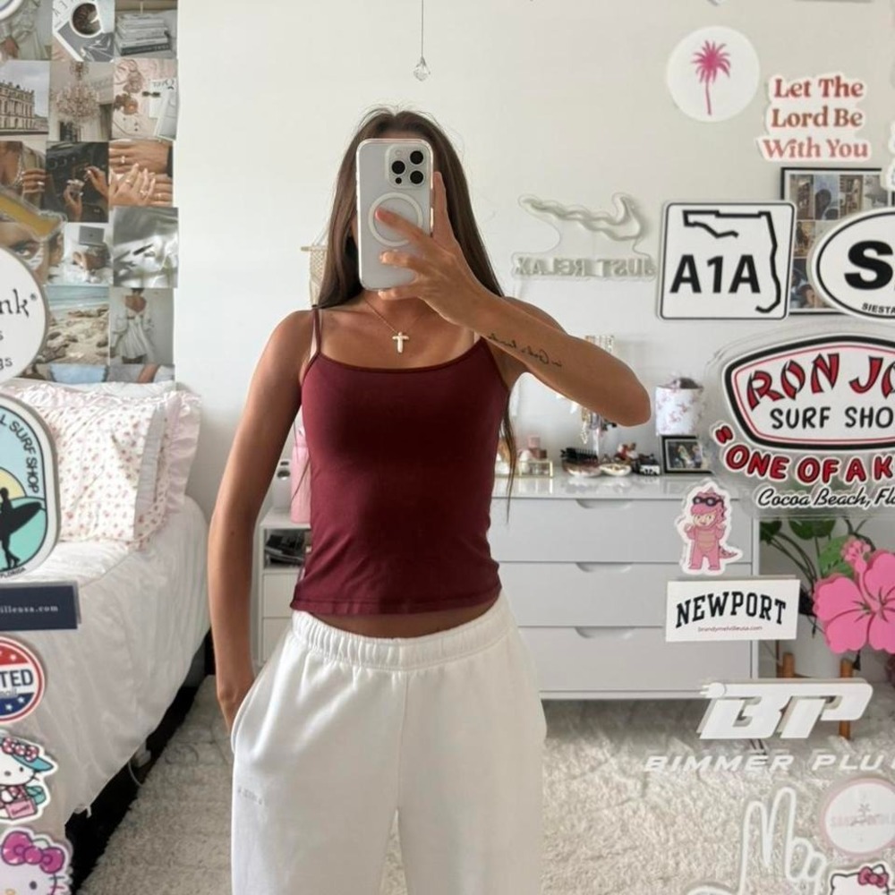 Brandy Melville Maroon Tank Top